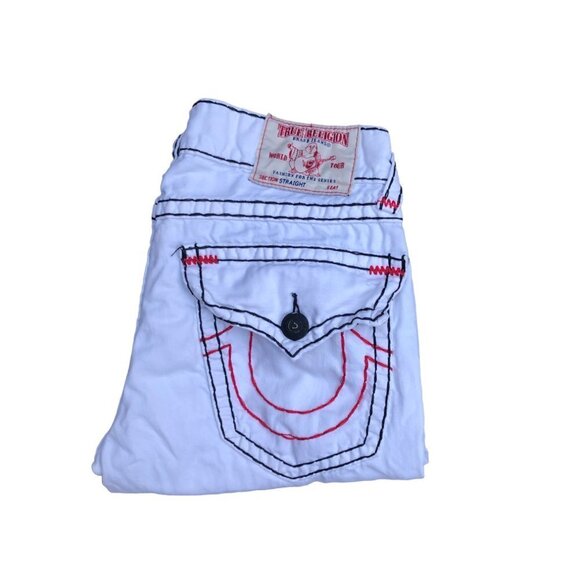Vintage True Religion Jeans Size 33 White Super T - Picture 2 of 12